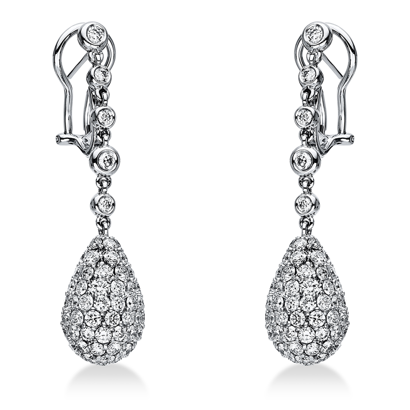 Ohrschmuck 18 kt WG, 198 Brill. 7,83 ct, TW-vsi/si