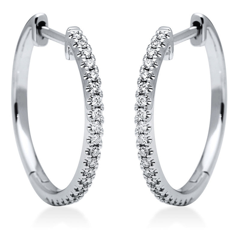 Creolen 18 kt WG, 42 Brill. 0,26 ct, TW-vsi