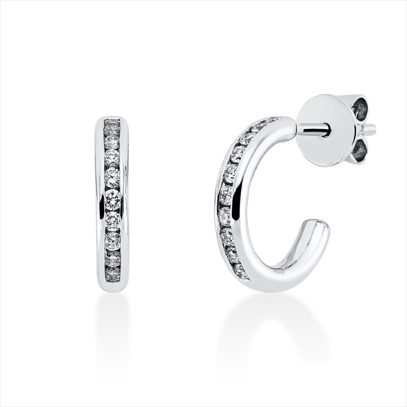 Ohrstecker 18 kt WG, 20 Brill. 0,20 ct, TW-si