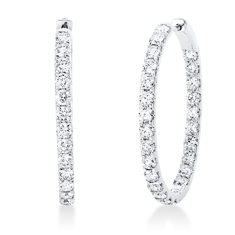 Creolen 18 kt WG, 50 Brill. 4,09 ct, TW-si