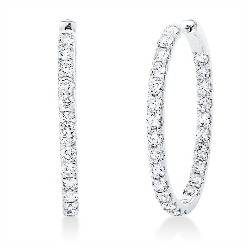 Creolen 18 kt WG, 50 Brill. 4,08 ct, TW-si