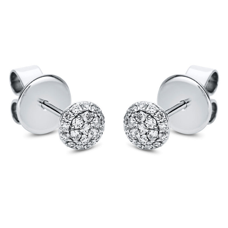 Ohrstecker 18 kt WG, 38 Brill. 0,21 ct, TW-si