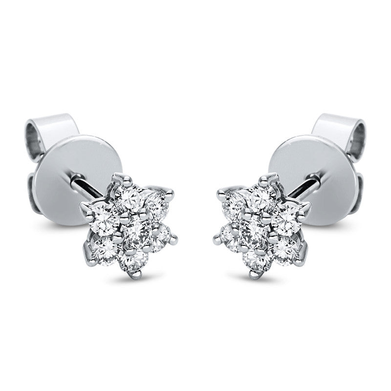 Ohrstecker 18 kt WG, 14 Brill. 0,33 ct, TW-vsi/si