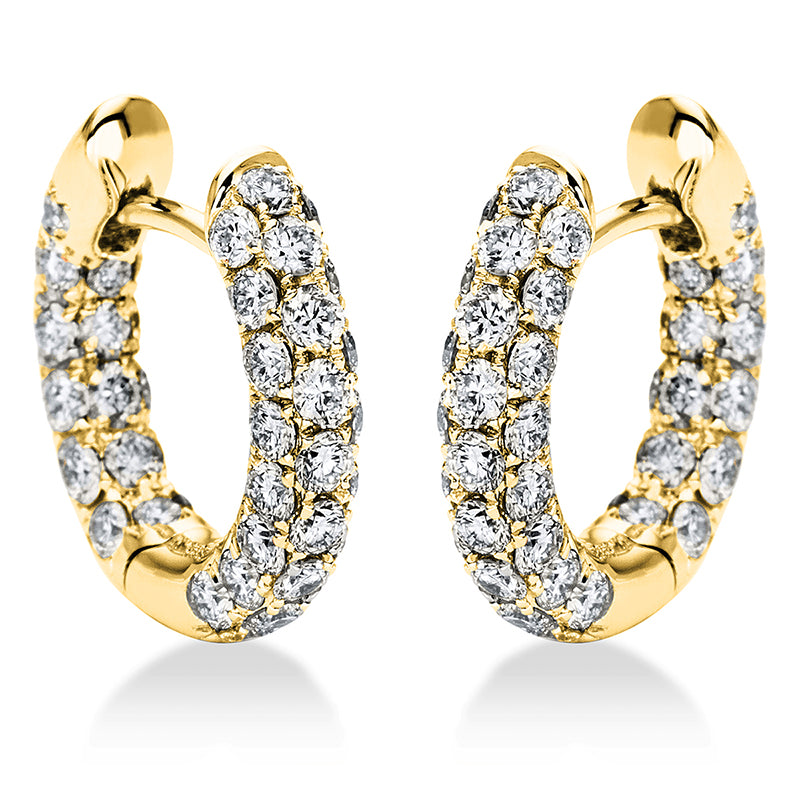 Creolen 18 kt GG, 84 Brill. 1,46 ct, TW-vsi