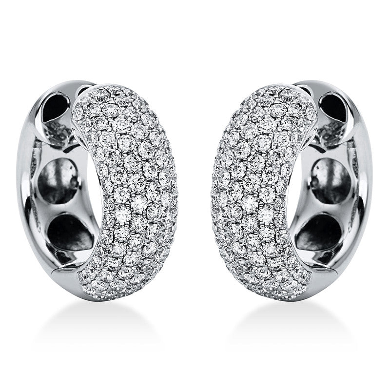Creolen 18 kt WG, 190 Brill. 1,90 ct, TW-vsi