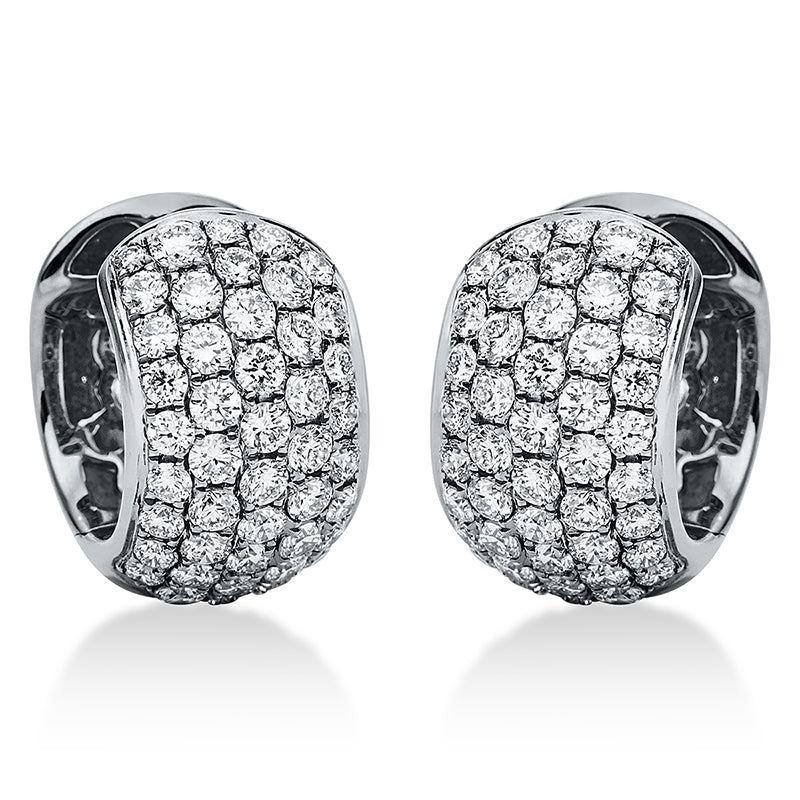 Creolen 18 kt WG, 90 Brill. 1,30 ct, TW-vsi