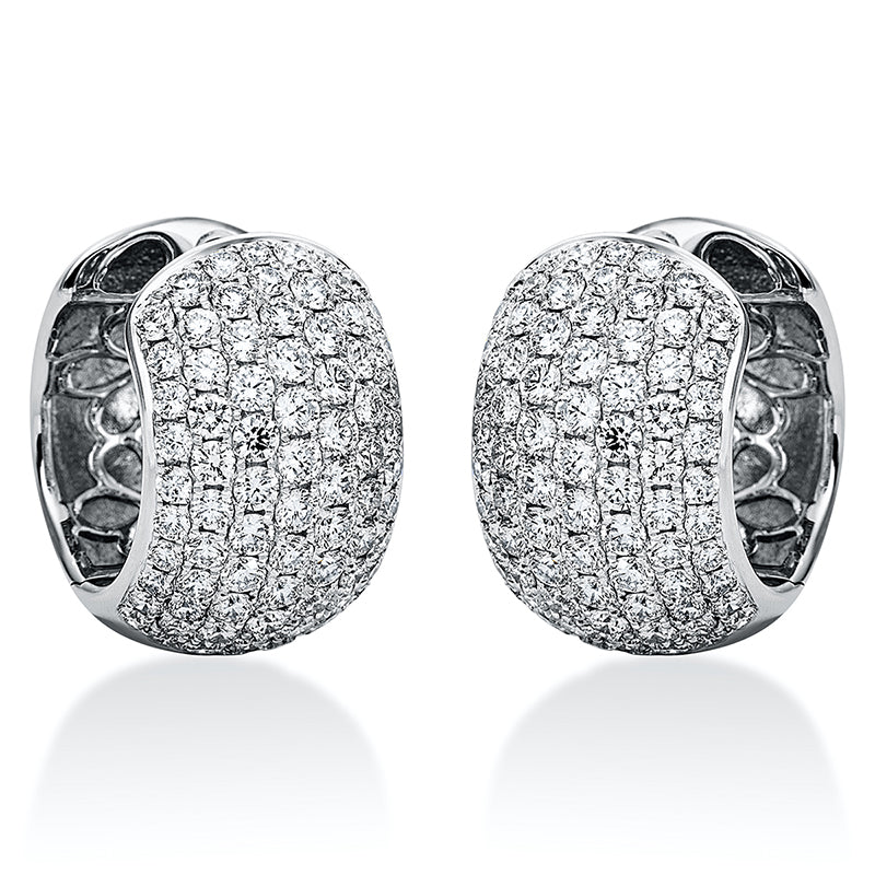 Creolen 18 kt WG, 156 Brill. 2,70 ct, TW-vsi