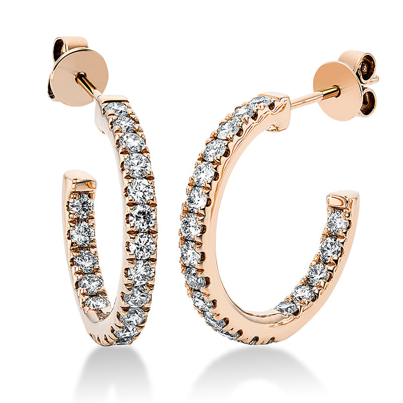 Ohrstecker 18 kt RG, 46 Brill. 1,54 ct, TW-si