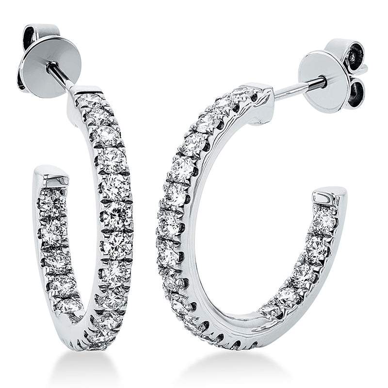 Ohrstecker 18 kt WG, 46 Brill. 1,56 ct, TW-si