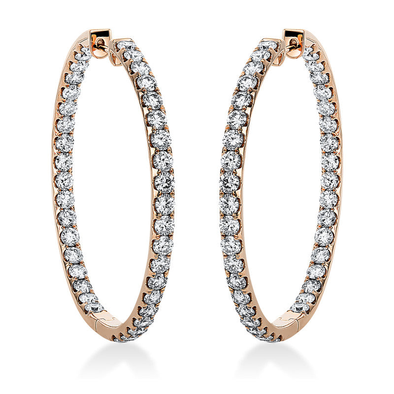 Creolen 18 kt RG, 76 Brill. 6,97 ct, TW-si