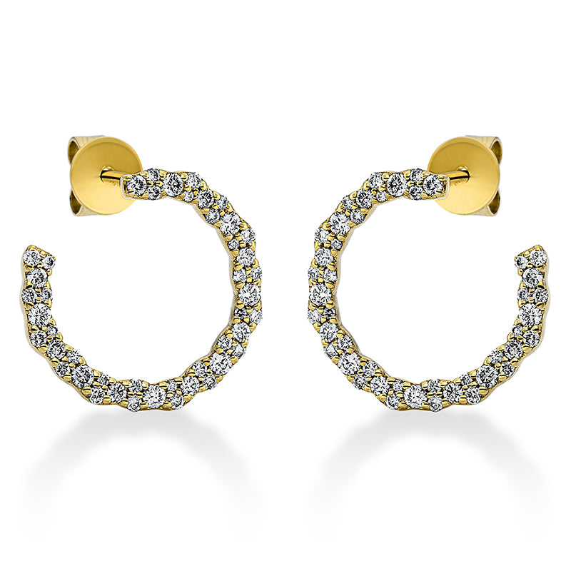 Ohrstecker 18 kt GG, 90 Brill. 0,44 ct, TW-si