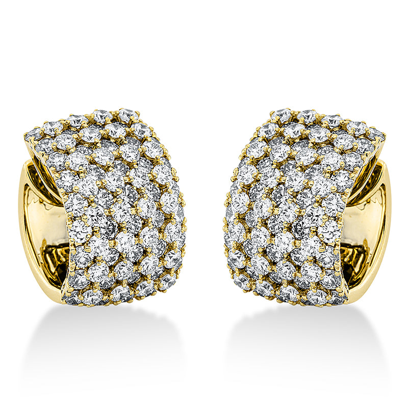Creolen 18 kt GG, 154 Brill. 7,43 ct, TW-vsi