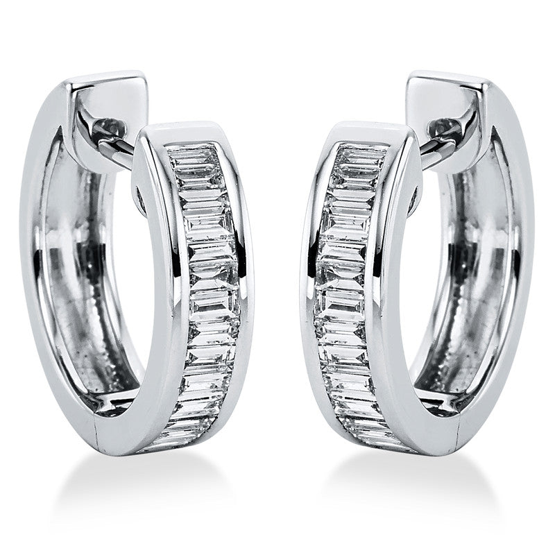 Creolen 18 kt WG, 29 Bag. 0,52 ct, TW-si