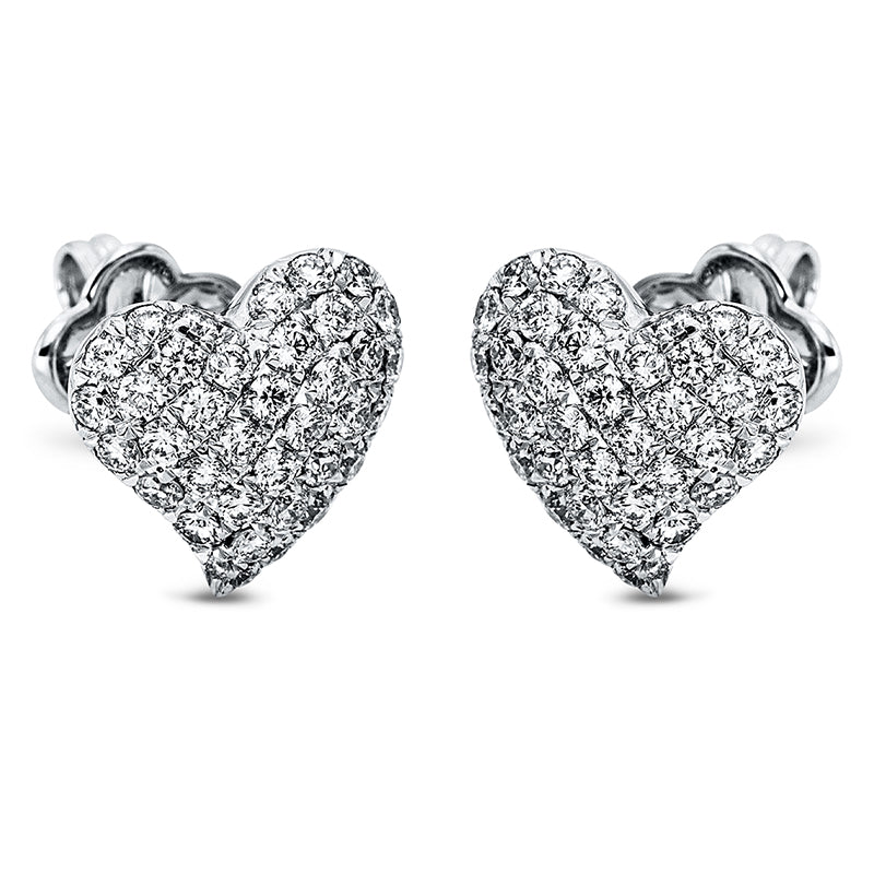 Ohrstecker 18 kt WG, 76 Brill. 1,09 ct, TW-vsi
