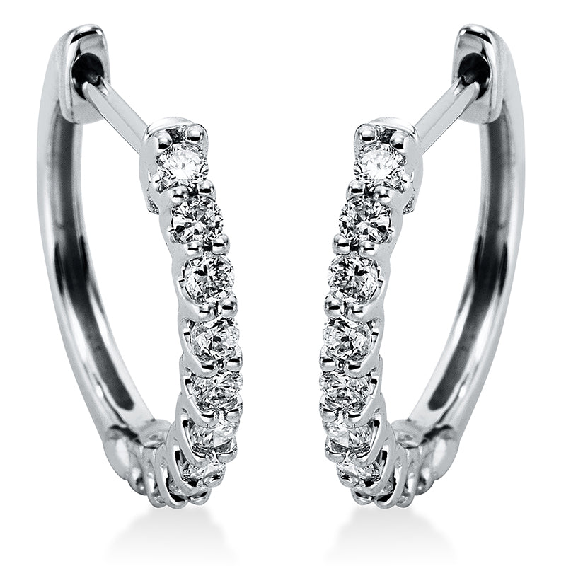 Creolen 18 kt WG, 20 Brill. 0,22 ct, W-si