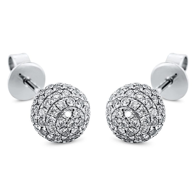 Ohrstecker 18 kt WG, 134 Brill. 0,71 ct, TW-si