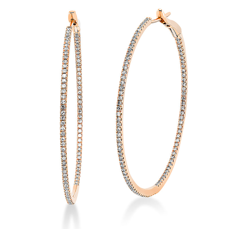 Creolen 18 kt RG, 188 Dia. 0,74 ct, TW-si