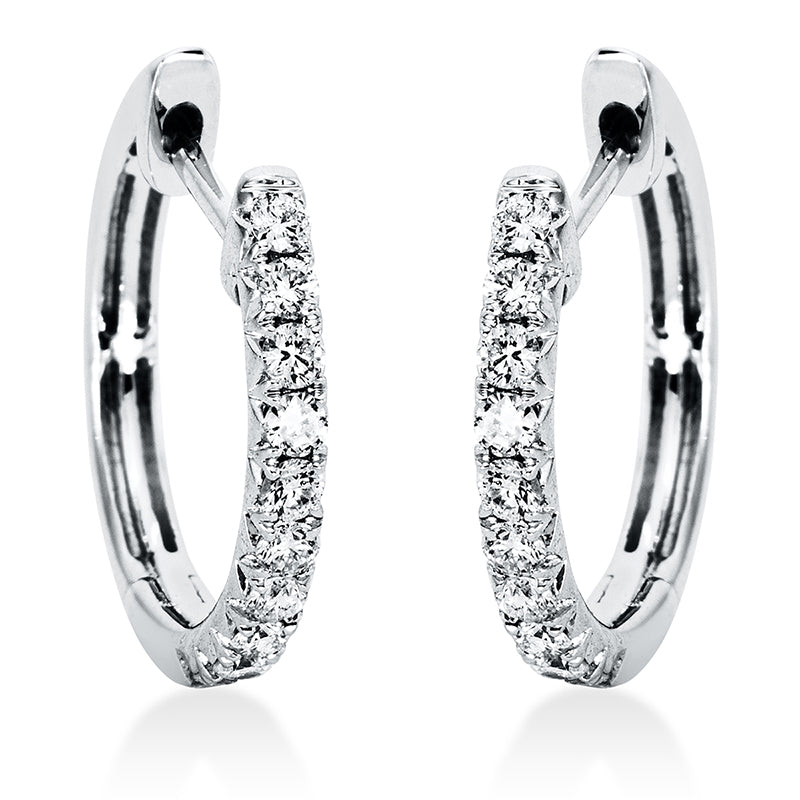 Creolen 18 kt WG, 20 Brill. 0,24 ct, TW-vsi/si