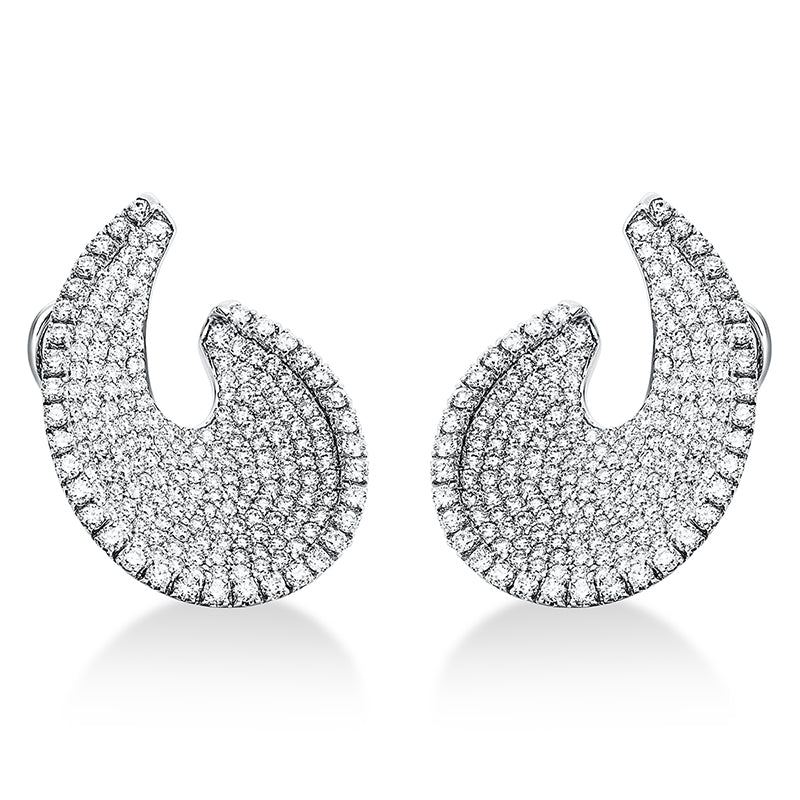 Creolen 18 kt WG, 394 Brill. 5,14 ct, TW-vsi