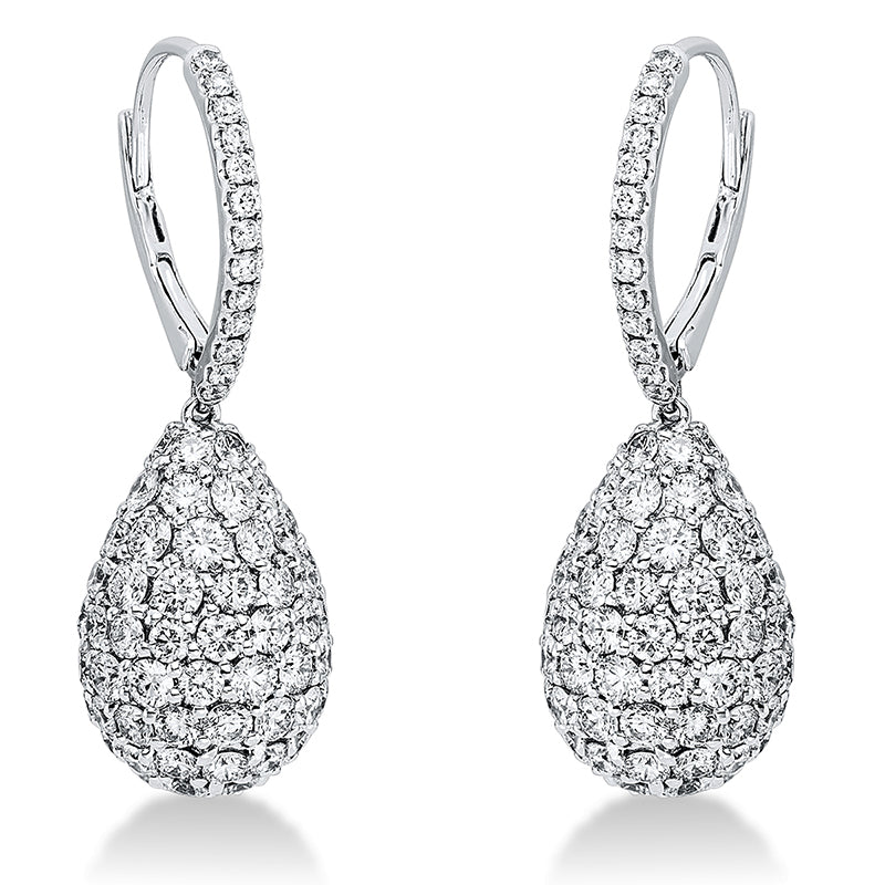 Ohrschmuck 18 kt WG, 214 Brill. 8,05 ct, TW-vsi
