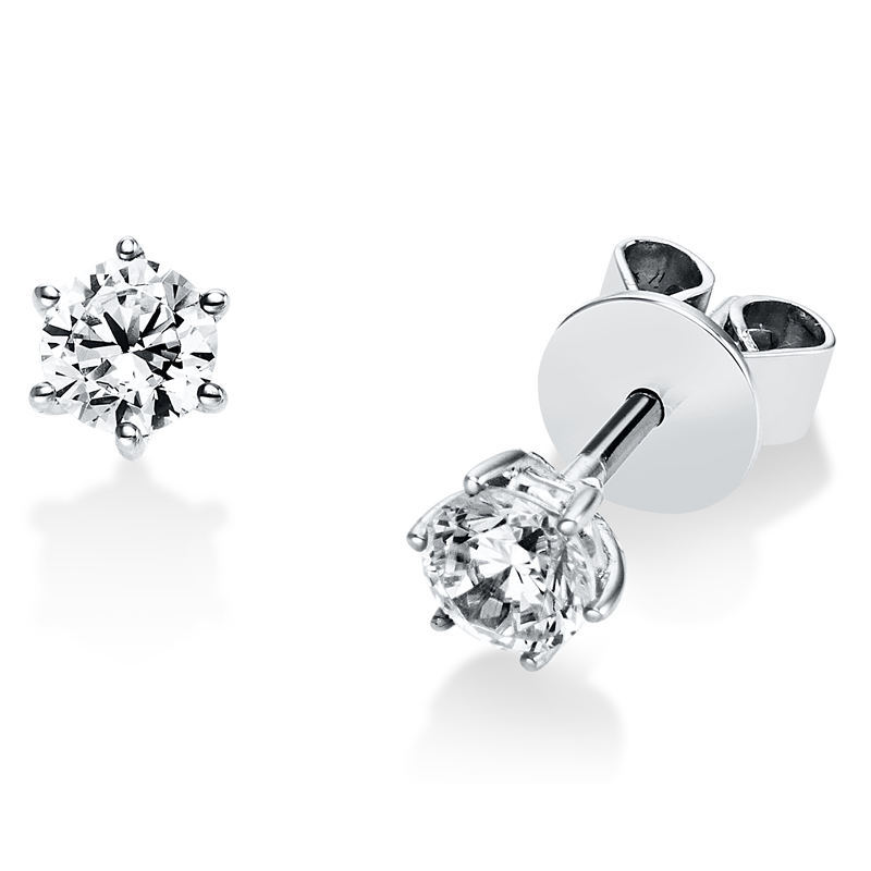 Ohrstecker 14 kt WG, 2 Brill. 0,50 ct, TW-si2