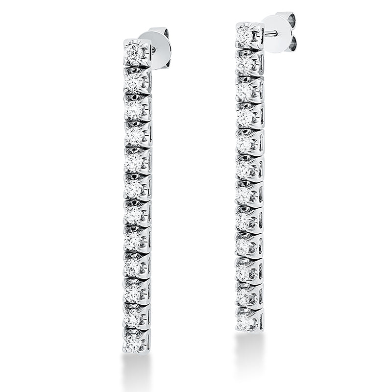 Ohrschmuck 18 kt WG, 24 Brill. 1,00 ct, TW-si