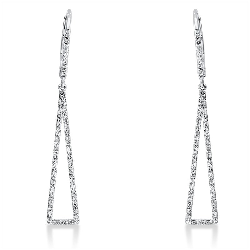 Ohrschmuck 18 kt WG, 148 Dia. 0,34 ct, W-si