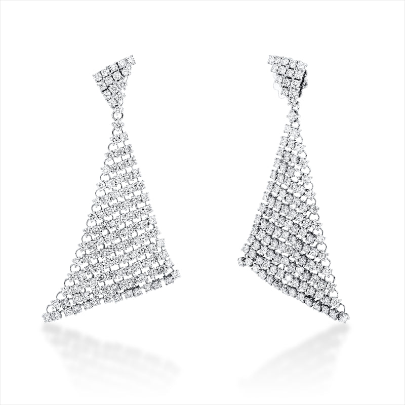 Ohrschmuck 18 kt WG, 240 Brill. 5,95 ct, TW-si