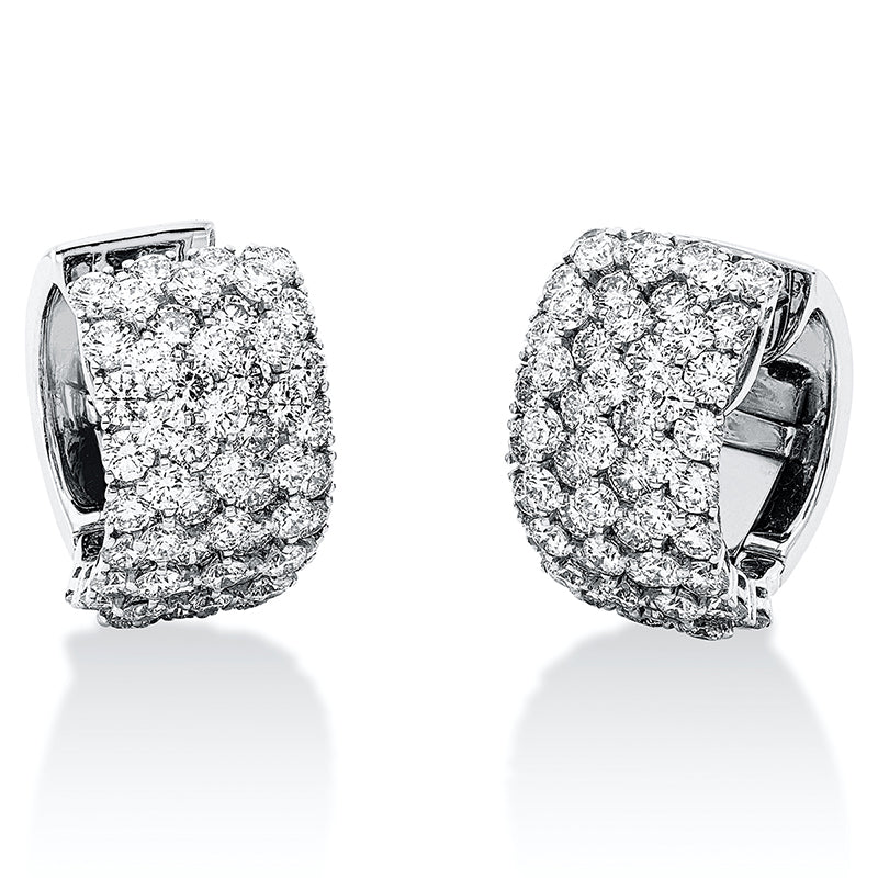 Creolen 18 kt WG, 120 Brill. 8,09 ct, TW-vsi