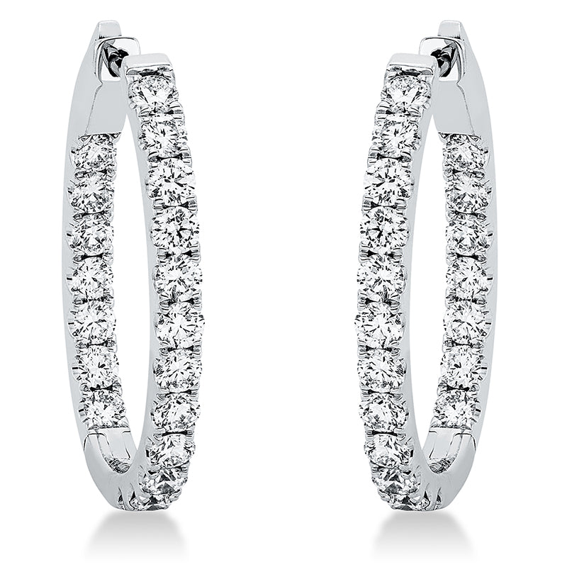 Creolen 18 kt WG, 38 Brill. 1,96 ct, TW-si