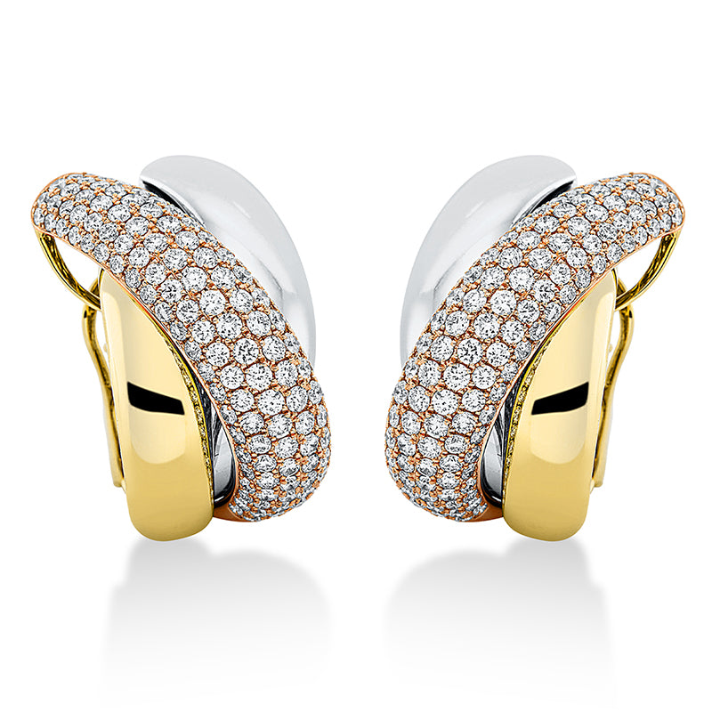 Creolen 18 kt WG+GG+RG, 268 Brill. 3,67 ct, TW-vsi