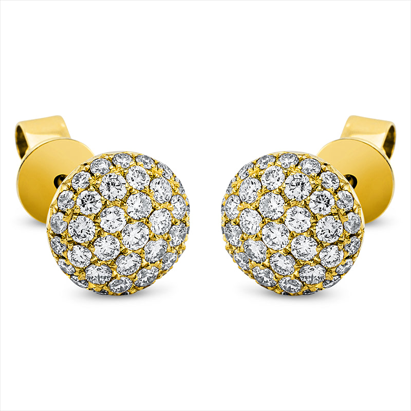 Ohrstecker 18 kt GG, 74 Brill. 0,73 ct, TW-vsi