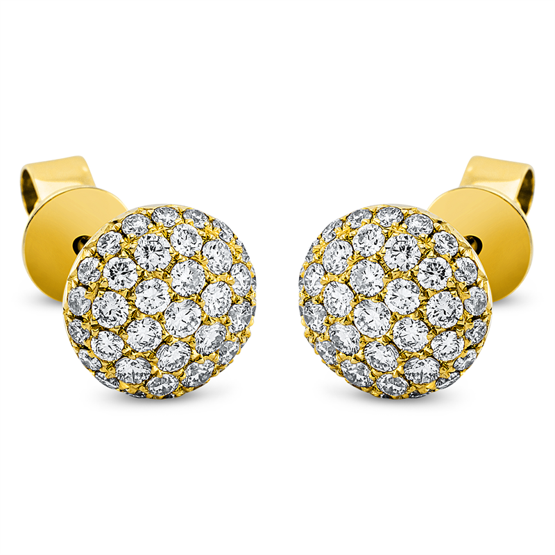 Ohrstecker 18 kt GG, 74 Brill. 0,73 ct, TW-vsi