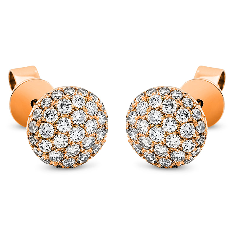 Ohrstecker 18 kt RG, 74 Brill. 0,73 ct, TW-vsi