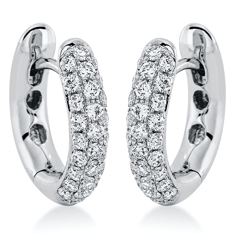 Creolen 18 kt WG, 56 Brill. 0,55 ct, TW-vsi