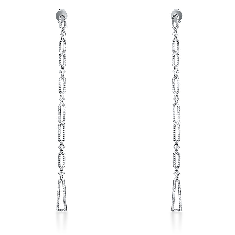 Ohrschmuck 18 kt WG, 10 Brill. 0,34 ct, TW-si, 312 Brill. 1,01 ct, TW-si