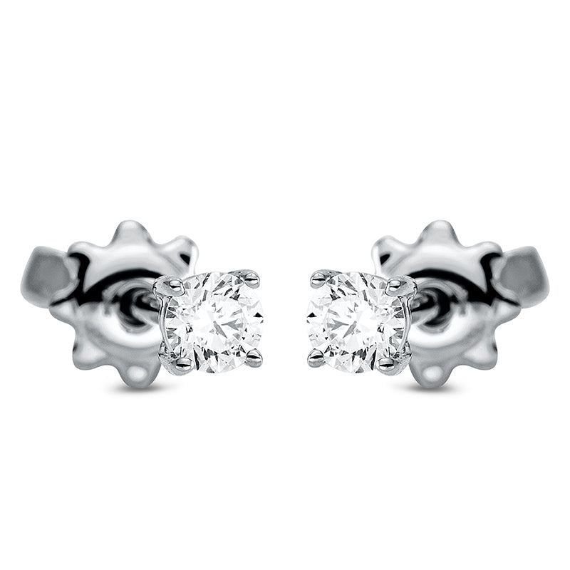 Ohrstecker 18 kt WG, 2 Brill. 0,20 ct, TW-si