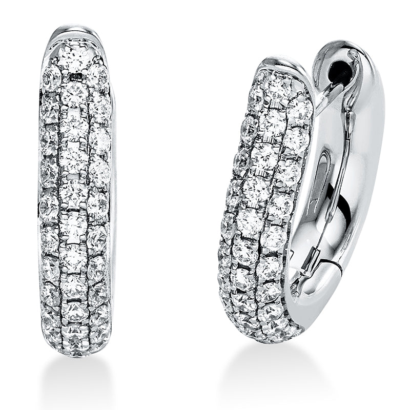 Creolen 18 kt WG, 68 Brill. 0,88 ct, TW-si