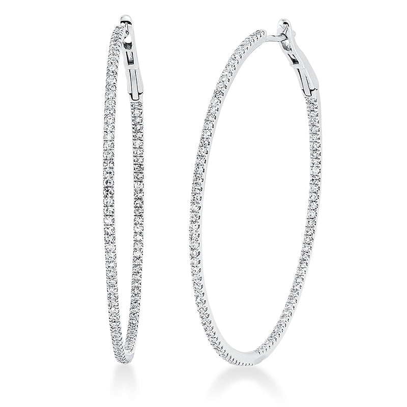 Creolen 18 kt WG, 188 Dia. 0,95 ct, TW-si