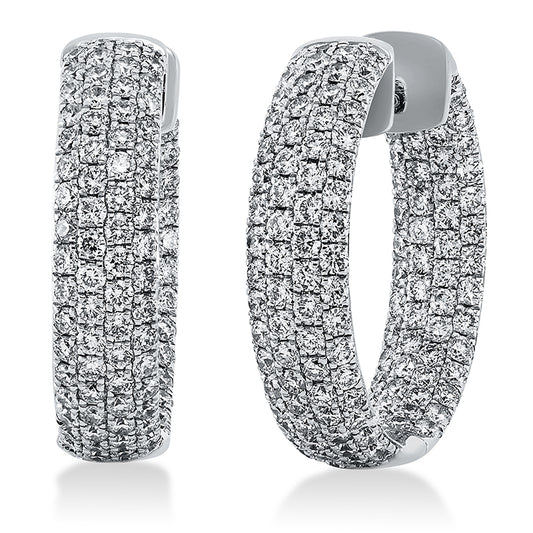 Creolen 18 kt WG, 260 Brill. 1,99 ct, TW-si