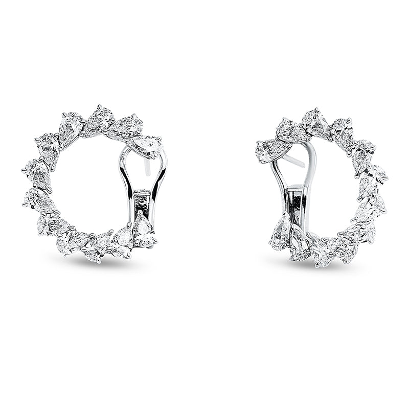 Ohrschmuck 18 kt WG, 24 Tropfen 4,64 ct, F-vvs