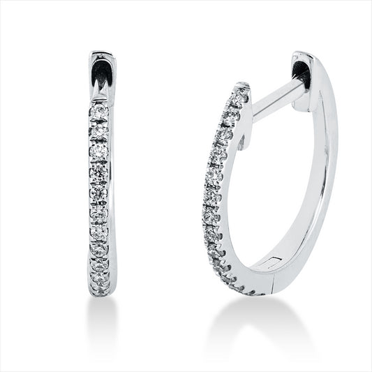 Creolen 18 kt WG, 28 Brill. 0,07 ct, TW-si