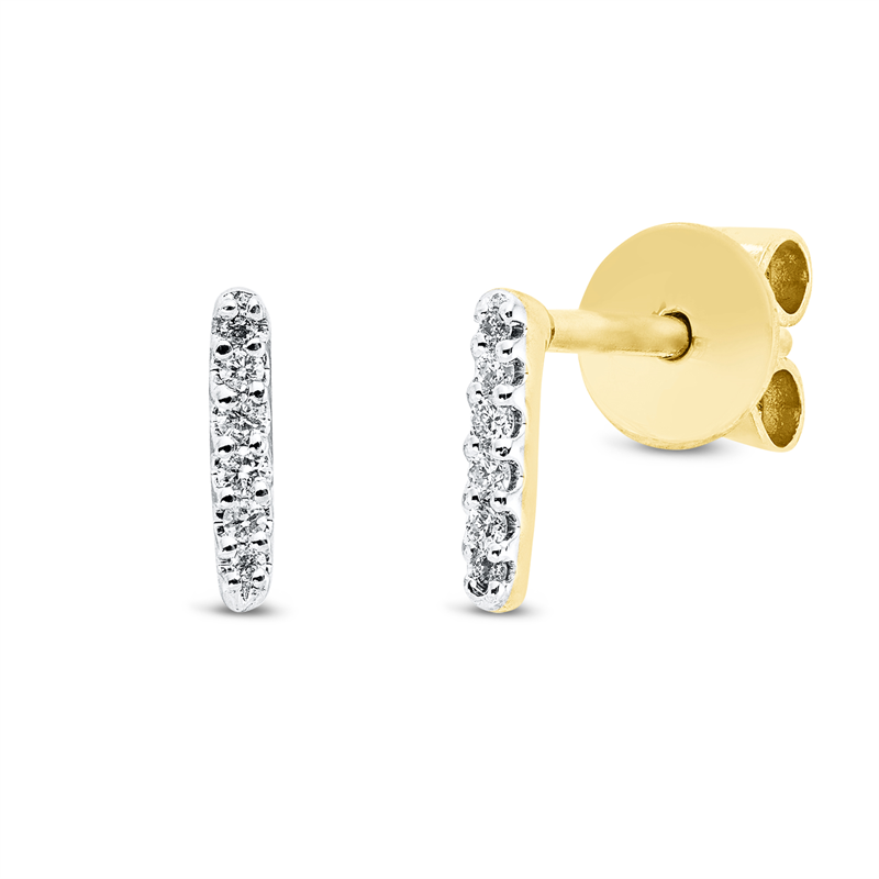Ohrstecker 18 kt GG, 12 Brill. 0,04 ct, TW-si