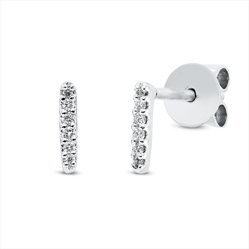 Ohrstecker 18 kt WG, 12 Brill. 0,04 ct, TW-si