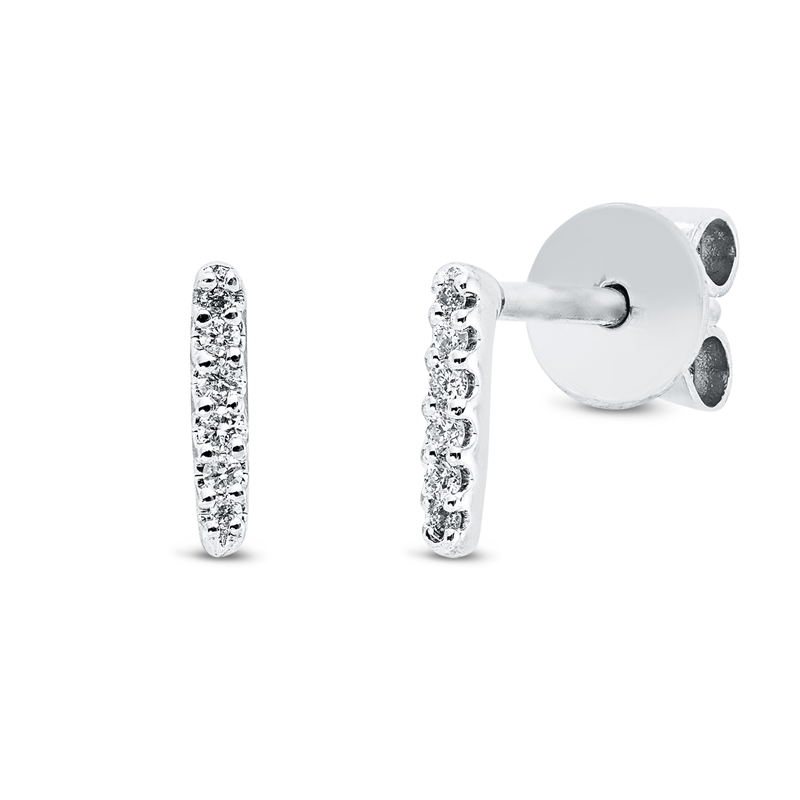 Ohrstecker 18 kt WG, 12 Brill. 0,04 ct, TW-si