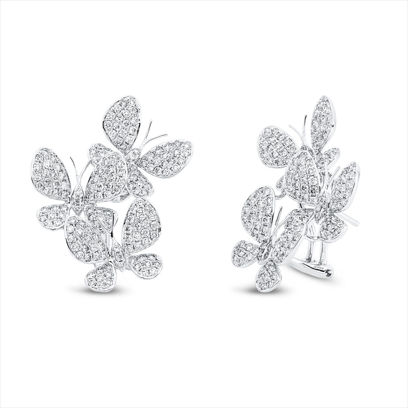 Ohrstecker 18 kt WG, 318 Brill. 2,14 ct, TW-vsi