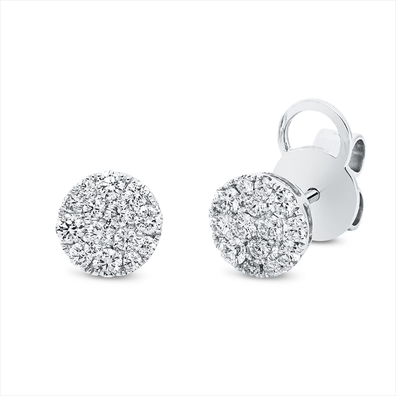 Ohrstecker 18 kt WG, 28 Brill. 0,52 ct, TW-si