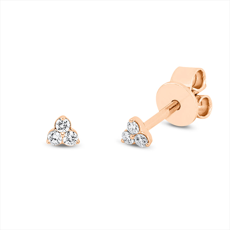 Ohrstecker 18 kt RG, 6 Brill. 0,07 ct, TW-si