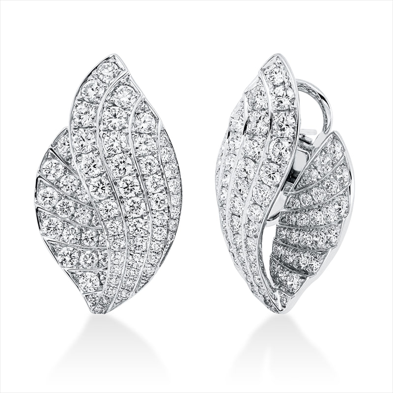 Ohrschmuck 18 kt WG, 142 Brill. 4,35 ct, TW-vsi