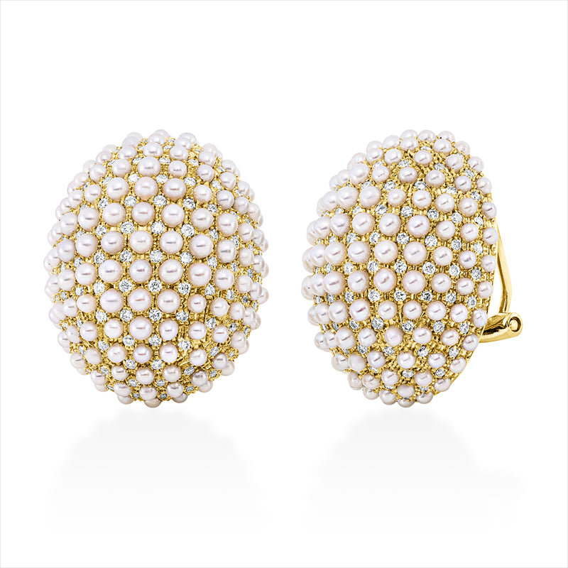 Ohrschmuck 18 kt GG, 216 Brill. 0,88 ct, TW-vsi, 262 ZP weiß